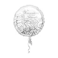 Folienballon,Ballon,Geschenk,Kirche,weiß,Kommunion, ca. 45 cm