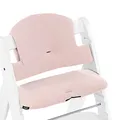 hauck Sitzkissen für Alpha+, Beta+ & Arketa Holzhochstuhl Highchair Pad Select, Anti-Rutsch Noppen, Doppelte Polsterung an Rückenlehne, Einfache Befestigung am Kinderstuhl (Mineral Rose)