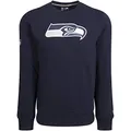 New Era Team Logo Crew Pullover Men - Seattle Seahawks - Navy, Größe:L