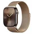 APPLE Watch Series 10 GPS + Cellular 46mm Gold Titanium Case with Gold Milanese Loop - M/L