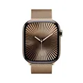 Apple Watch Series 10 LTE 46mm Gold Titangehäuse mit Gold Milanese Loop - M/L MX003QF/A
