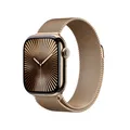 Apple Watch S10 Titan Gold Cellular 46mm (Milanaise Armband gold) M/L MX003QF/A