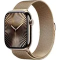 Apple Watch Series 10 GPS + Cellular 46mm Titangehäuse Milanaisearmband Gold M/L