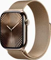 Apple Watch Series 10 GPS+ Cellular 46mm Gold Titanium Case with Milanese Loop (MX003QF/A)
