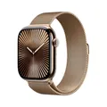Apple Watch Series 10 GPS + Cellular, 46 mm Titangehäuse Gold, mit #2144096