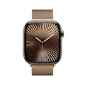 Apple Watch Series 10 LTE 46mm Gold Titangehäuse mit Gold Milanese Loop - M/L
