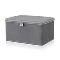 YZROHYI VerschließBare Box AbschließBar 30 x20 x14 cm,Faltboxen Mit Deckel,Aufbewahrungsbox Mit Schloss,Stoffbox,Stoffkisten,Abschliessbare Box,Kleideraufbewahrung Boxs für Kleidung