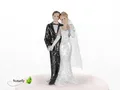 partydeco Tortenstecker, Hochzeitspaar Figur 11cm Tortendeko Brautpaar