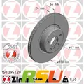 2x Zimmermann Bremsscheibe COAT Z 150.2951.20 Höhe 66 mm Lochkreis 112 mm