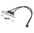 Bolwins I00 30cm USB Kabel Adapter 9pin zu 2x USB Slotblech 8cm Mainboard f PC Computer-Adapter USB 2.0 9-Pin Pfostenstecker (Mainboard-Header) zu 2 × USB 2.0 Typ-A Buchse (Slotblech), 30 cm, Interne USB-Erweiterung für PC-Gehäuse