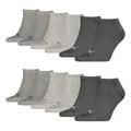 PUMA 6 Paar Unisex Herren Damen Sportsocken Kurzsocken Sneaker Socken, Farbe:Grau, Größe:35-38, Artikel:-800 anthracite/l mel grey/m mel grey