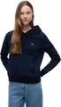Tommy Jeans Damen Hoodie Flag Regular Fit, Blau (Dark Night Navy), XXS