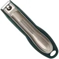 nippes Solingen Premium Nagelknipser mit Nagelfang | Grün | Fingernagel Knipser 60 mm | Gehärteter Stahl | Gewölbte Schneiden | Ergnomische Soft-Touch Grifffläche