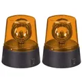 Relaxdays Rundumleuchte 2er Set orange Orange,Schwarz