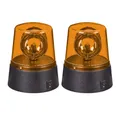 Relaxdays Rundumleuchte LED Partylicht, batteriebetrieben, orange/schwarz