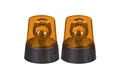 relaxdays LED Dekolicht Rundumleuchte 2er Set orange