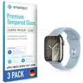 smartect TPU Schutzfolie Klar für Apple Watch Series 9/8/7 45mm, 3 x Front