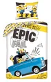 Set Bett Minions Epic Fail Bettbezug 140x200cm Baumwolle Einfach HALANTEX