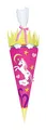 Ursus 9870001 - Schultüte Bastelset Easy Line Einhorn, sechseckig, Höhe ca. 68 cm, Duchmesser ca. 20 cm, diverse Stanzteile, teilweise beglittert, inklusive Bastelanleitung, ideal für die Einschulung