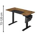 Vasagle Schreibtisch LSD015X01, braun / schwarz, elektrisch höhenverstellbar, 120 x 72-120 x 60 cm