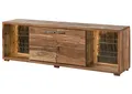 Fernsehtisch Baumrinde TV Lowboard Vintage Landhaus Holz massiv LED Beleuchtung