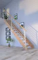 Starwood Raumspartreppe Holztreppe Mykonos Gerad-Eiche-Design Geländer Edelstahl-ohne