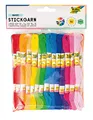 folia 23991 - Stickgarn Basic, 100 % Baumwolle, 52 Docken à 8 m in 26 Farben sortiert, zum Sticken, Knüpfen und Basteln, Mehrfarbig.
