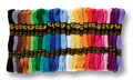 folia Stickgarn, 52 Docken à 8 m, farbig sortiert, 26 verschiedene Farben Garn