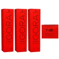 Schwarzkopf Igora Royal 3 x 60 ml 7-00 Mittelblond Natur Extra Haarfarbe Cremefa