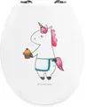 Mr. & Mrs. Panda klo deckel Einhorn Muffin - Weiß - Geschenk, WC-Sitz, holz wc sitz, Grüße, Toilettendeckel, Unicorn, Liebesgrüße, Geburtstag, Klobrille, Geburtstagsgrüße