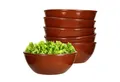 MamboCat Servierschale 6er Set Tonschale 15cm braun glasiert 650ml - 99538, Steingut