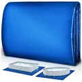 tillvex Bodenschutzplane Pool Bodenplane Poolunterlage UV-Stabil & reißfest, Bodenschutzplane Swimmingpool blau 488 cm x 488 cm