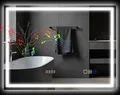 HOMCOM Badspiegel mit Beleuchtung 80x60 cm LED Spiegel Wandspiegel mit Bluetooth-Musikfunktion Memory-Funktion