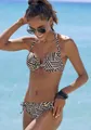 Push-Up-Bikini-Top "Cleo" mit geometrischem Druck, Gr. 40 - Cup A, schwarz-creme Cup A