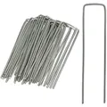 Relaxdays - Bodenanker, 25er Set, Rostbeständig, Angeschrägte Enden, Zum Einschlagen, 15cm Lang, Verzinkter Stahl, Silber