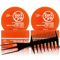 2x RedOne Haarwachs Aqua Wax Orange 150ml & Professioneller Stylingkamm 3-in-1