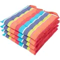 STUHLKISSEN 4er-Set bunt gestreift 40/40/5 cm