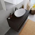 Duravit Ovales Aufsatzwaschbecken DuraPort 60x40x14,5cm Waschbecken aus Mineralguss Handwaschbecken in Weiß Matt Waschtisch für Unterschränke Badezimmer