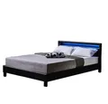 HOME DELUXE Bett LED Bett ASTRO (Set, 2-tlg., Bett und Lattenrost), extra großes gepolstertes Kopfteil,Variante mit oder ohne Matratze