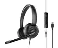 Speedlink METIS Stereo USB Headset PC – leichtes Headset mit Mikrofon und Kabelfernbedienung, kabelgebunden USB-A und 3,5 mm-Klinkenstecker, Kopfhörer mit Kabel, Aufbewahrungstasche, schwarz