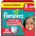Pampers Windeln Baby-Dry Pants, Größe 5, 12-17 kg, mit Stop und Schutz Täschchen, 160 Stück