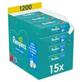 Pampers Fresh Clean Feuchttücher 15 Packungen mit 80 Stück, 1200 Feuchttücher