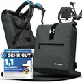 RADGEIST Fahrradtasche für Gepäckträger I Gepäckträgertasche & Rucksack I Fahrradtasche für Damen & Herren I Umhängetasche & Gepäcktasche für Fahrrad 20L Anthrazit