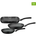 GSW 3tlg. Pfannen-Set ''Gourmet'' in Schwarz