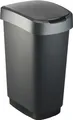 Rotho Abfalleimer 50 L Twist - Swingeimer 40,1 x 29,8 x 60,2 cm - Mülleimer Kunststoff - Müllbehälter - Abfallsammler Schwing- oder Klapp-Funktion