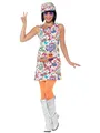 Smiffys 60's Groovy Chick Costume, Multi-Coloured Halloween und Karneval