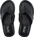 Damen-Flip-Flops Fauna Flip schwarz leicht Kunstleder 38