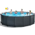 Intex Schwimmbecken-Set Graphite Grey Panel 478×124 cm - Grau