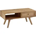 Wohnling Couchtisch WL6.160, aus Massivholz, mango, rechteckig, (B/T) 90 x 45 cm, mit Ablage und Schubfach