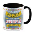 speecheese Fehlt nur noch das Zelt dann wäre der Zirkus hier komplett Kaffeebecher Schwarz mit Aufschrift Fahnen Sterne Motiv